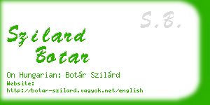 szilard botar business card