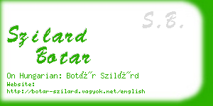 szilard botar business card